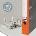 Miniatyrbild 3 av 6: Leitz Quality Spak Bågfil 180° A4 kolneutral 100 % återvunnen kartong Smal 5,2 cm Ryggbredd Moln Marmor Papper Orange Rygg 10505045