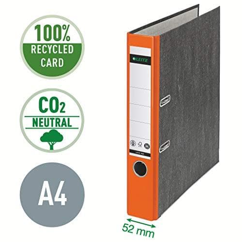 Leitz Quality Spak Bågfil 180° A4 kolneutral 100 % återvunnen kartong Smal 5,2 cm Ryggbredd Moln Marmor Papper Orange Rygg 10505045