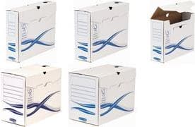 Fellowes BANKERS BOX Basic arkistolaatikko, sininen (B) 200 mm, valmistettu 100 % kierrätetystä kartongista, FSC-sertifioitu, - 25 kappaletta (4460401