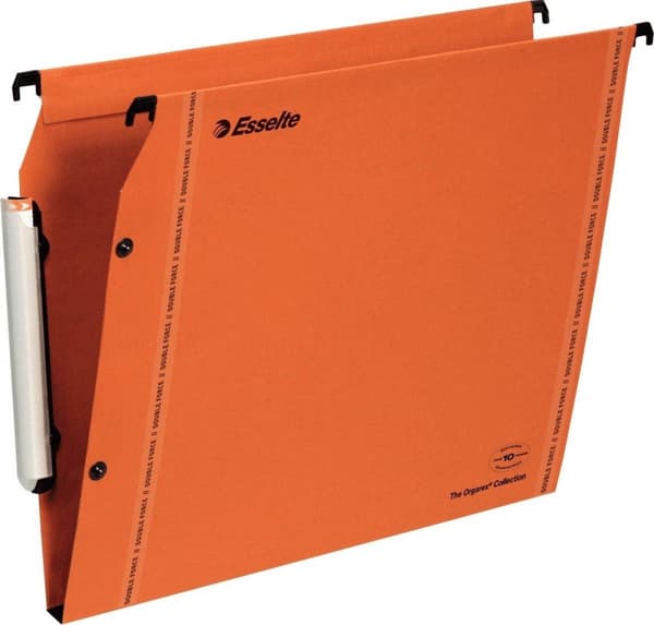 Esselte Orgarex lateral hængemappe - 15 mm bund - A4 - 25 stykker - Orange - Til at arbejde hjemmefra - Ideel til hjemmekontoret
