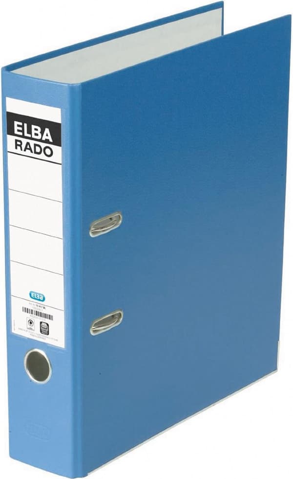 ELBA folder rado brilliant, ryggbredd: 80 mm, blå DIN A4, lock ut-/insida av akrylater (10417 BL)