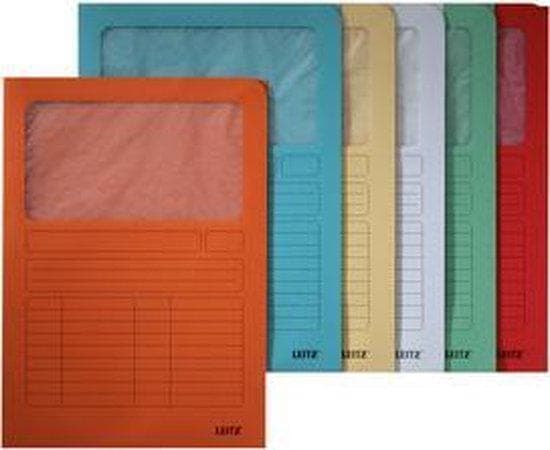 LEITZ näyttökansio, DIN A4, pahvi, ikkunalla, lajitelma 160 g/m², yläosa kirjoitettavalla painoruudukolla, näyttö - 100 kpl (3950-00-99)