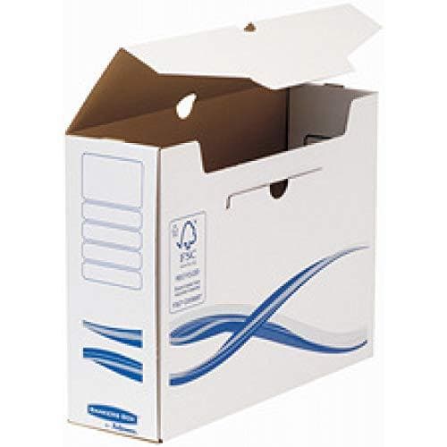 Fellowes BANKERS BOX Basic Arkivæske, Blå (B)100 mm Fremstillet af 100 % genbrugspap, FSC-certificeret, - 25 stykker (4460201)