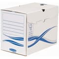 Miniatyrbillede 5 af 5: Fellowes BANKERS BOX Basic Arkivæske, Blå (B)100 mm Fremstillet af 100 % genbrugspap, FSC-certificeret, - 25 stykker (4460201)