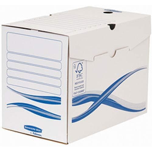 Fellowes BANKERS BOX Basic Arkivæske, Blå (B)100 mm Fremstillet af 100 % genbrugspap, FSC-certificeret, - 25 stykker (4460201)