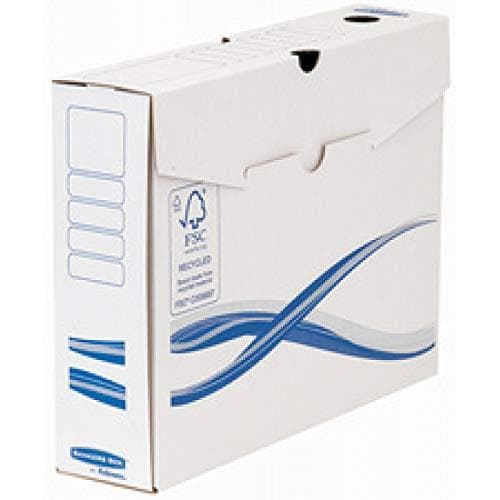 Fellowes BANKERS BOX Basic Arkivæske, Blå (B)100 mm Fremstillet af 100 % genbrugspap, FSC-certificeret, - 25 stykker (4460201)
