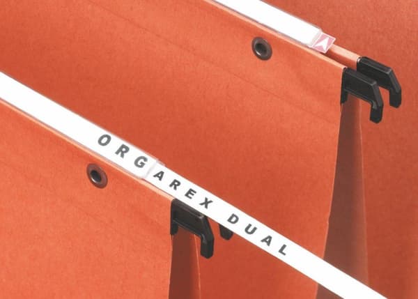Esselte Orgarex Dual Vertikal hængemappe - A4 - 25 stykker - Orange - Til at arbejde hjemmefra - Ideel til hjemmekontoret