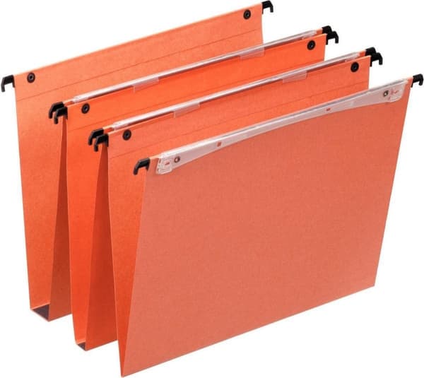 Esselte Orgarex Dual Vertikal hængemappe - A4 - 25 stykker - Orange - Til at arbejde hjemmefra - Ideel til hjemmekontoret