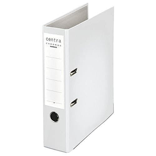centra Chromos folder, 80 mm, A4, vitt omslag fodrat med PP-film, med slitsar (230137)