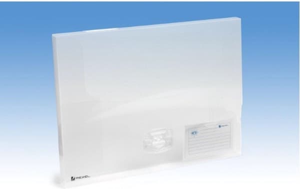 Rexel elastobox Ice transparent rygg på 25 cm