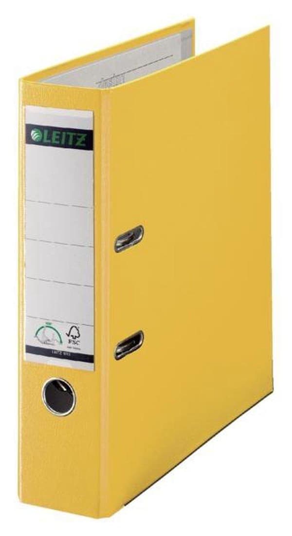 Leitz 180° Fil Fil Plast - 80 mm - A4 - Gul
