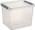 Miniatyrbild 7 av 7: Solgods - Q-line förvaringsbox 52L transparent metall - 50 x 40 x 38 cm