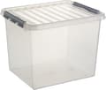 Miniatyrbild 1 av 7: Solgods - Q-line förvaringsbox 52L transparent metall - 50 x 40 x 38 cm