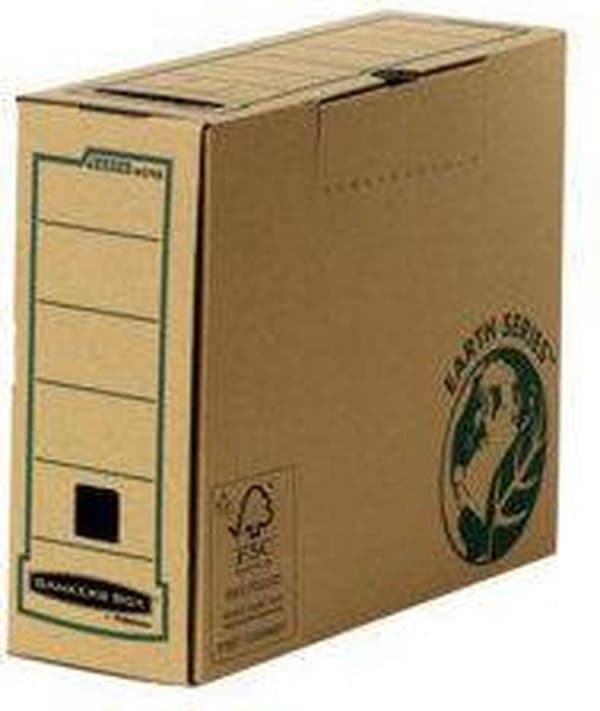 Bankers Box arkivboks 100 m brown Earth serie, pakke med 20 stk