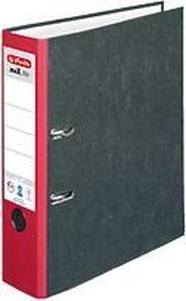 Herlitz Ordner maX.file nature A4 8cm röd - grumlig