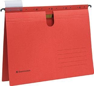 Hängmapp röd A4 kommersiell häftklammer 220g återvunnen kartong 25 st./förp. (2019)