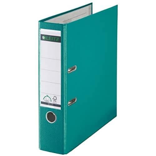Leitz kvalitetsmapp 180° plast, A4, turkos, 8,2 cm ryggbredd, PP-laminerat omslag, 10105052