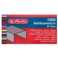Herlitz 8760514 hæfteklammer nummer 24/6 galvaniseret, 1000 styk, metal