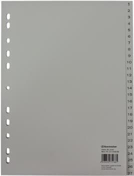 Hakemisto A4 1-54 PP harmaa täyskorkeus (1549)