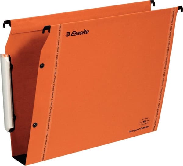 Esselte Orgarex lateral hængemappe - 50 mm bund - A4 - 25 stykker - Orange - Til at arbejde hjemmefra - Ideel til hjemmekontoret