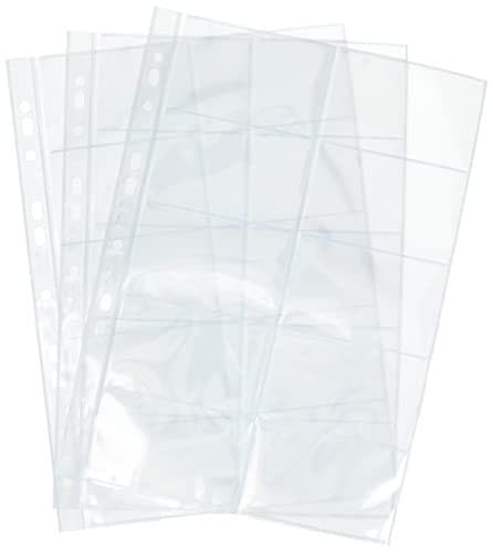 herlitz prospektfickor för 10 telefon- eller visitkort med max 54 x 88 mm, format: DIN A4, perforerad, transparent (5894209)