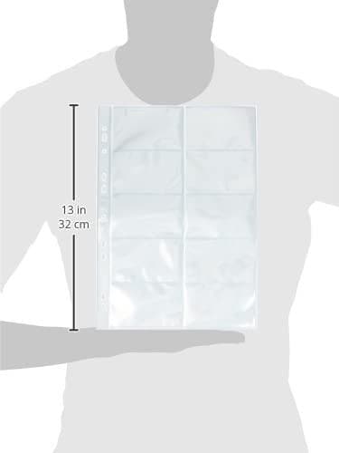 herlitz prospektfickor för 10 telefon- eller visitkort med max 54 x 88 mm, format: DIN A4, perforerad, transparent (5894209)