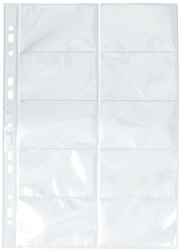 herlitz prospektfickor för 10 telefon- eller visitkort med max 54 x 88 mm, format: DIN A4, perforerad, transparent (5894209)