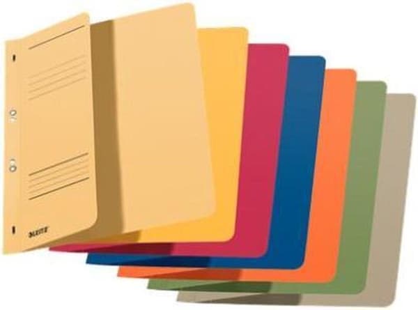 Hurtigmappe Leitz 3740 A4 1/2 låg + 2 huller 250gr papgrå 50STK