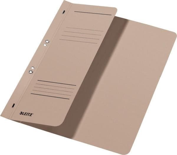 Hurtigmappe Leitz 3740 A4 1/2 låg + 2 huller 250gr papgrå 50STK