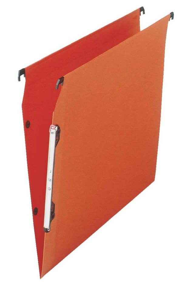 Esselte Orgarex VisioPlus lateral hængemappe - A4 - Orange - 25 styk - Til at arbejde hjemmefra - Ideel til hjemmekontoret