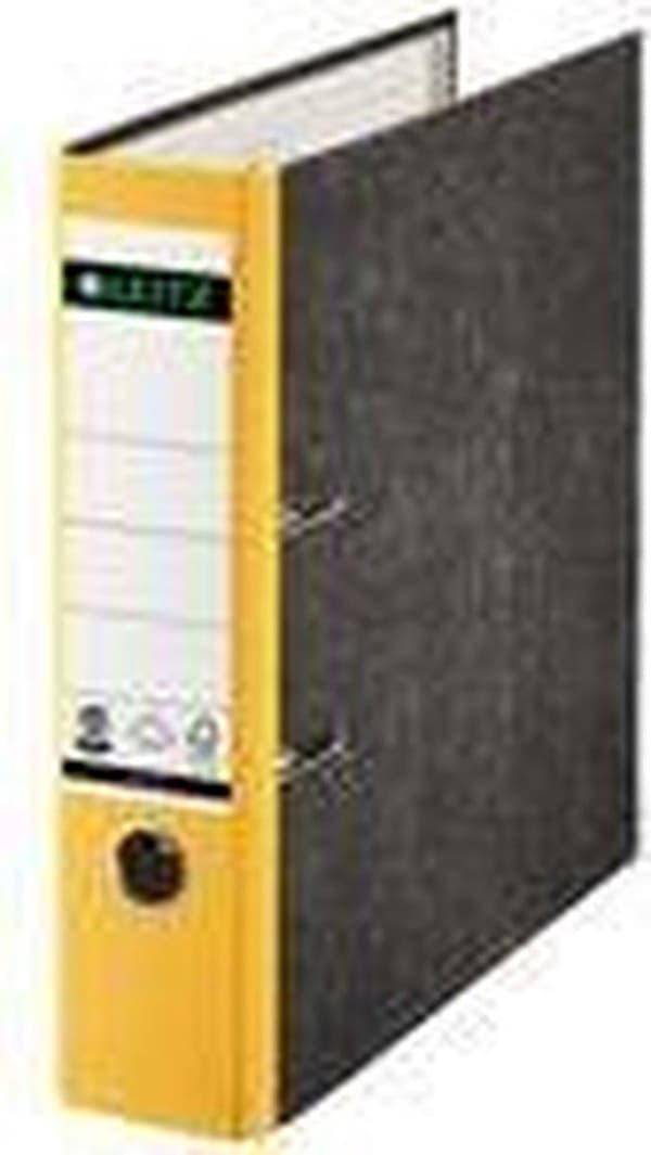 Leitz 180° fil, A4, Ryggbredd 80 mm, Kartong, Gul