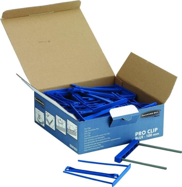 Bankers Box arkistokansio Pro Clip, sininen, laatikko 50 kpl