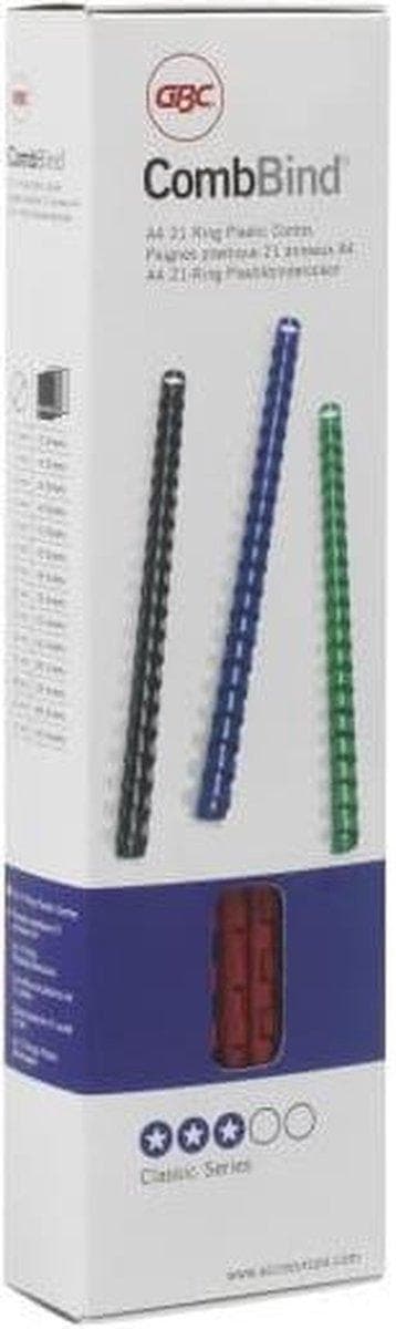 Bind rygg gbc 10 mm 21-ring a4 svart