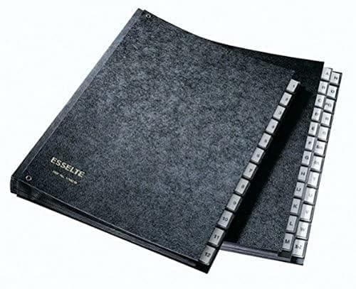 Leitz 1114219 AZ Organizer-mapp med 24 partitioner Black Fiber Board