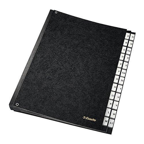Leitz 1114219 AZ Organizer-mapp med 24 partitioner Black Fiber Board