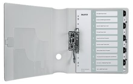 Leitz WOW Tab 1-10 faner genanvendelige A4-format Sort/Hvid