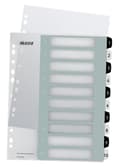 Miniatyrbillede 1 af 5: Leitz WOW Tab 1-10 faner genanvendelige A4-format Sort/Hvid