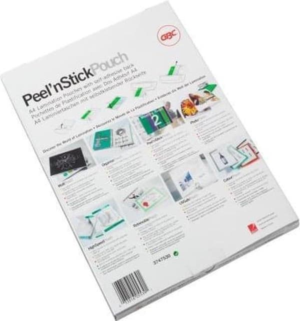 GBC - Peel 'n Stick lamineringshylster - A4 250 Micron - Blank