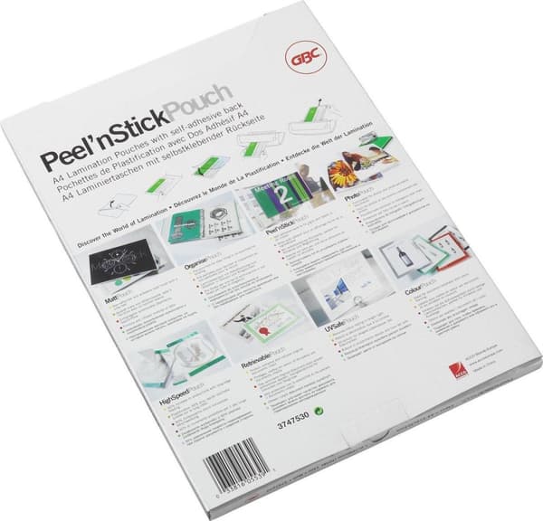 GBC - Peel 'n Stick Lamineringsfodral - A4 250 Micron - Blank