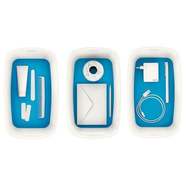 Leitz MyBox® Small med låg, opbevaringsboks - blå/hvid