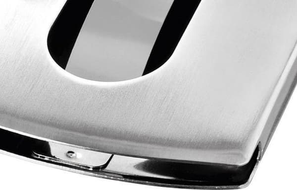 visitkortsfodral Sigel silver "Snap" för kort upp till 91x57mm SI-VZ120