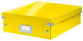 Miniatyrbillede 1 af 4: Leitz WOW Click & Store Medium papopbevaringsboks med låg - Pladsbesparende sorteringsboks med rum - 28,1 x 10 x 37 cm (BxHxD) - Ideel til kontor og h