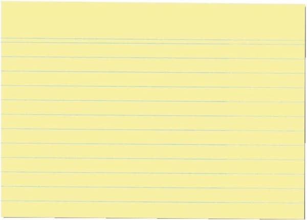Herlitz Karteikarte A6 Lines Yellow 100th Packung