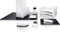 Miniatyrbillede 4 af 7: sigel clips dispenser EYE:STYLE, hvid - sort plastik-akryl kombination, rund form (SA101)