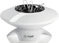 Miniatyrbillede 7 af 7: sigel clips dispenser EYE:STYLE, hvid - sort plastik-akryl kombination, rund form (SA101)