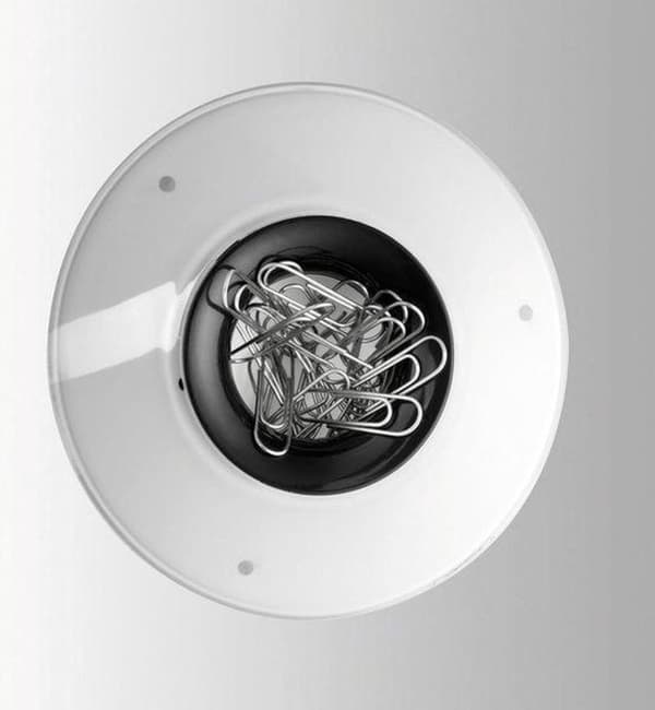 sigel clips dispenser EYE:STYLE, hvid - sort plastik-akryl kombination, rund form (SA101)