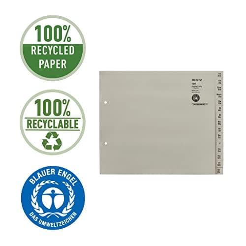 Leitz 13060085 Index Series AZ A4-papper för 6 mappar Grå