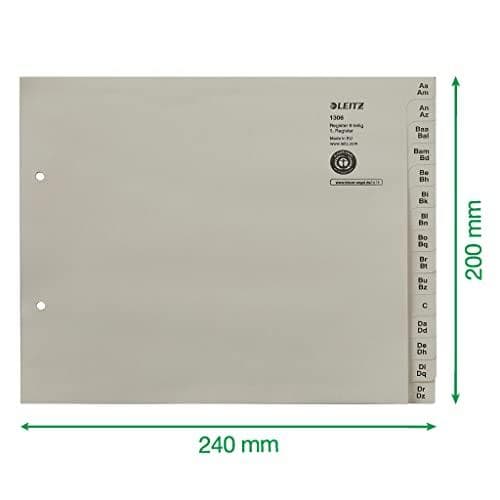 Leitz 13060085 Index Series AZ A4-papper för 6 mappar Grå