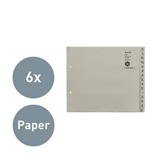 Leitz 13060085 Index Series AZ A4-papper för 6 mappar Grå