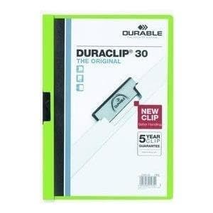 Hållbar Duraclip 30 PVC grön presentationsmapp (220005)